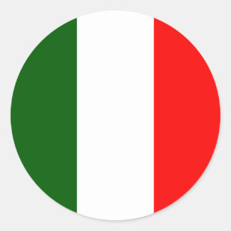 Sticker Rond Italie Drapeau de haute qualité