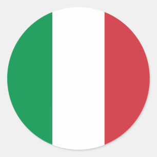 Sticker Rond Italie - Drapeau national italien