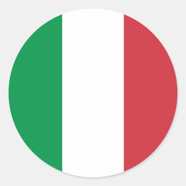 Sticker Rond Italie - Drapeau national italien (Devant)