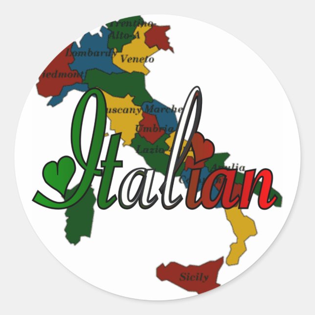 Sticker Rond italien (Devant)