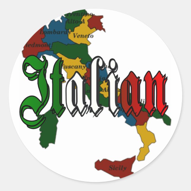 Sticker Rond italien (Devant)