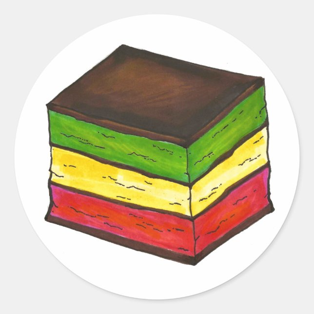 Sticker Rond Italien Rainbow Sept Couches Noël Noël Noël Cookie (Devant)