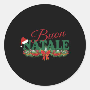 Sticker Rond Italien Tanti Auguri Buon Natale