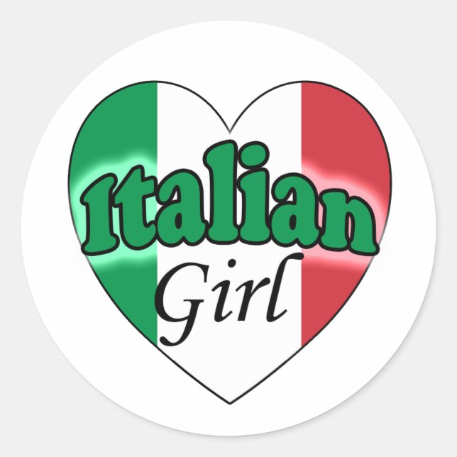 Sticker Rond Italienne (Devant)