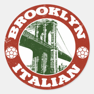 Sticker Rond Italiens de Brooklyn New York