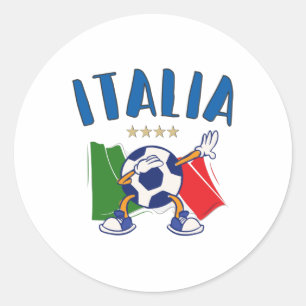 Sticker Rond Italy Dabbing Soccer