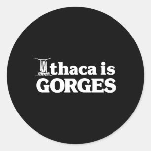 Sticker Rond Ithaca D'Origine Est Gorges