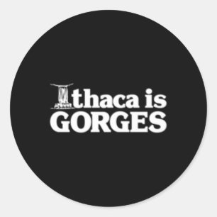 Sticker Rond Ithaca est Gorges
