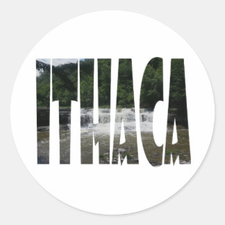Sticker Rond Ithaque est Gorges