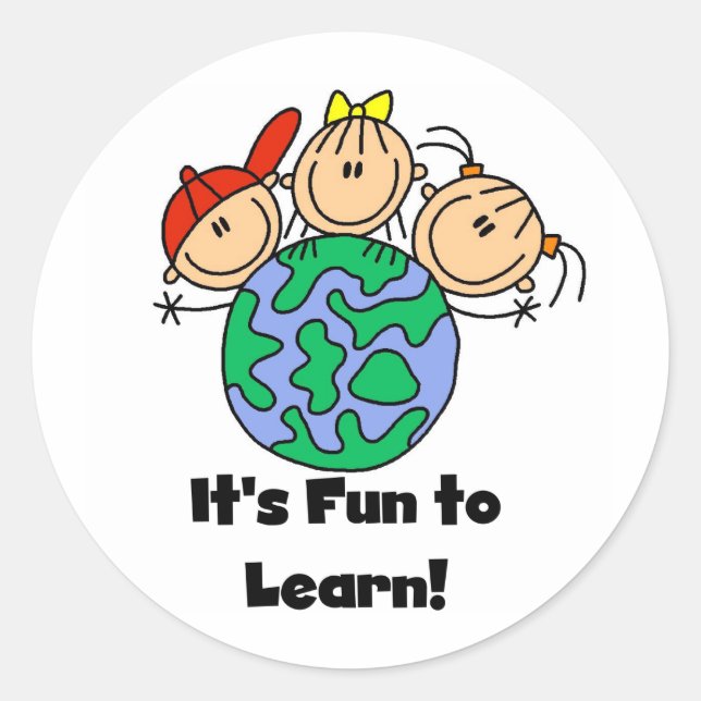 Sticker Rond It's Fun to Learn (Devant)