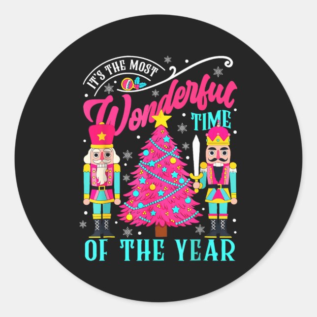 Sticker Rond It's The Most Wonderful Time Of The Year Nk Nutcra (Devant)