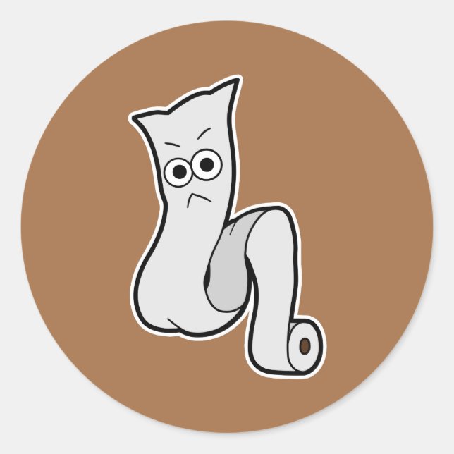 Sticker Rond Ittan-momen-Japonais - Rouleau de tissu Yokai (Devant)