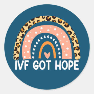 Sticker Rond IVF Obtient l'inspiration de l'espoir Rainbow IVF