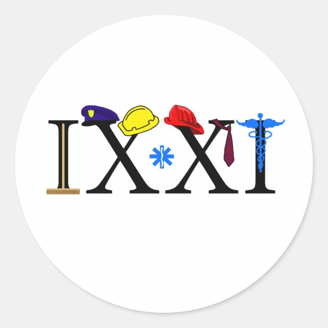 Sticker Rond IXXI Souvenez-vous 9-11 (Devant)