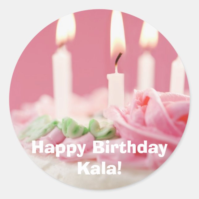 Sticker Rond j0422320, Joyeux Kala d'Anniversaire ! (Devant)