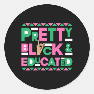 Sticker Rond J15 Fête Du Fondateur Aka African Pretty Black Edu