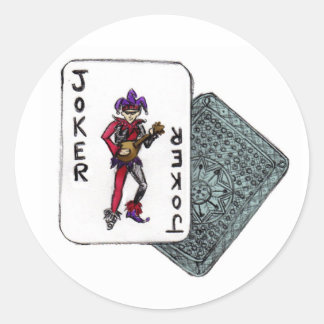 Sticker Rond J est pour Joker