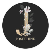 J Monogram Floral Personnalisé
