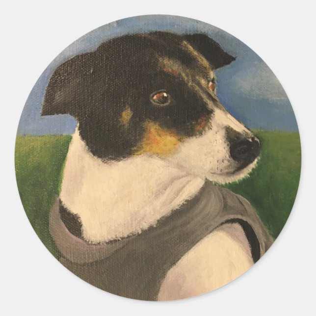 Sticker Rond Jack Le Sympa Chien (Devant)