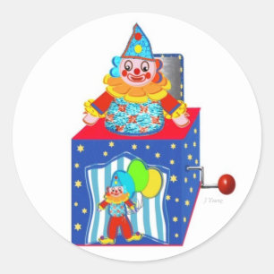 Sticker Rond Jack N the Box