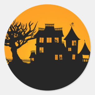 Sticker Rond Jack-o'-lantern Manor