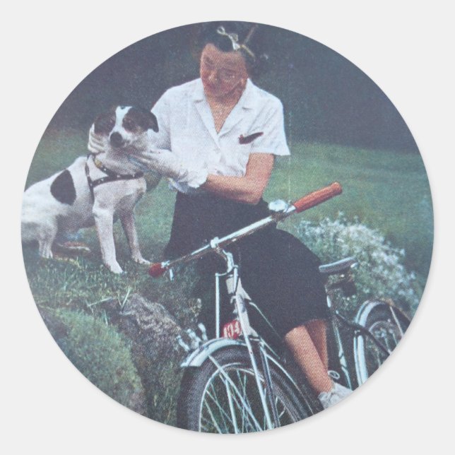Sticker Rond Jack Russell Terrier (Devant)