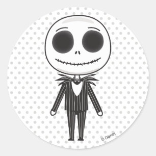 Sticker Rond Jack Skellington Emoji