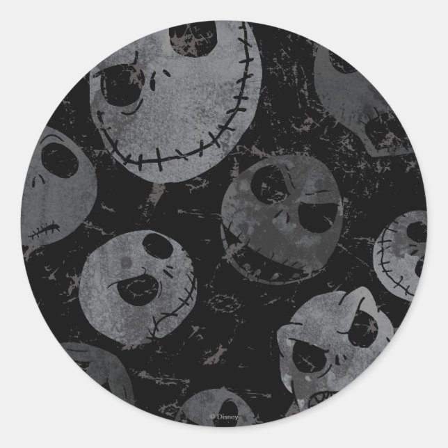 Sticker Rond Jack Skellington Motif (Devant)