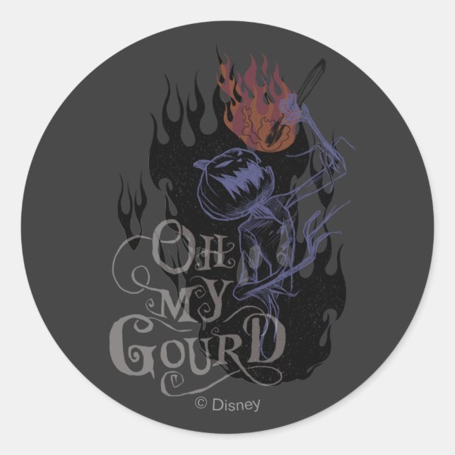Sticker Rond Jack Skellington - Oh Mon Gourd (Devant)