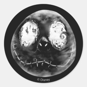 Sticker Rond Jack Skellington   Smile