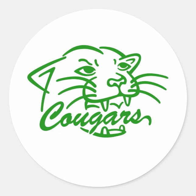 Sticker Rond Jackson Central Merry Cougars (Devant)