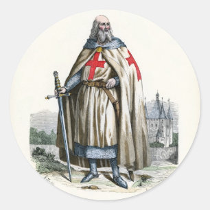 Sticker Rond Jacques de Molay - chevalier Templar