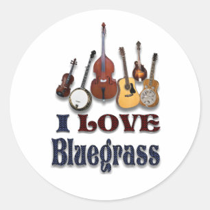 STICKER ROND J'ADORE BLUEGRASS -STICKER