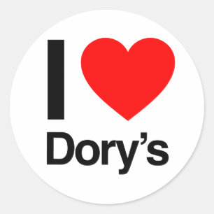 Sticker Rond j'adore dory's