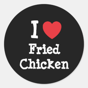 Sticker Rond J'adore Fried Coeur de poulet T-shirt