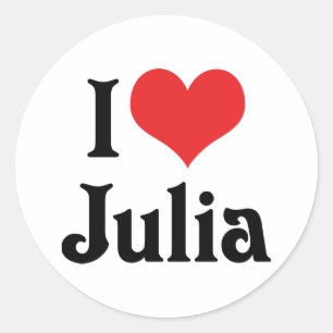 Sticker Rond J'adore Julia