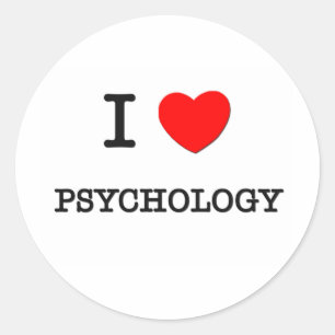Sticker Rond J'adore la PSYCHOLOGIE