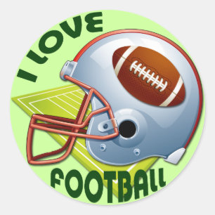 STICKER ROND J'ADORE LE FOOTBALL