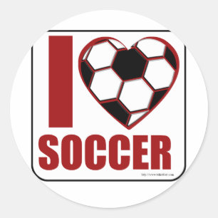 Sticker Rond J'adore le football !