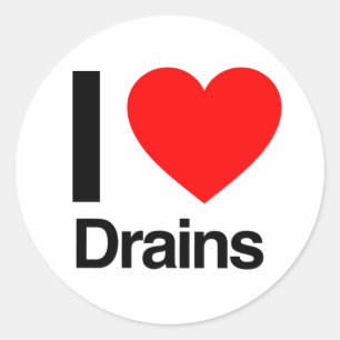 Sticker Rond j'adore les drains