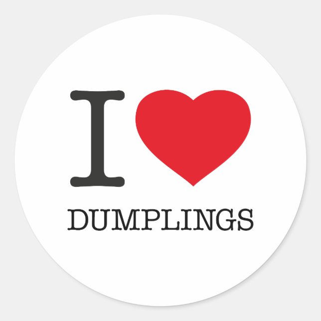 STICKER ROND J'ADORE LES DUMPLINES (Devant)