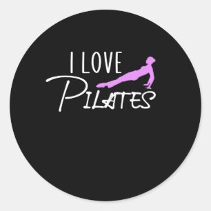 Sticker Rond J'adore les pilates