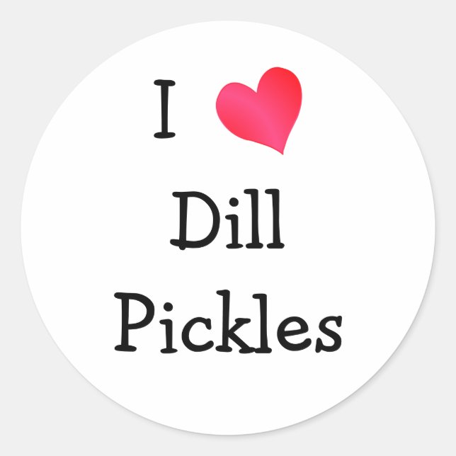 Sticker Rond J'adore les pinces à coller (Devant)