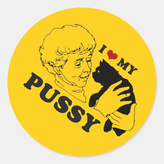 STICKER ROND J'ADORE MON CHATON (Devant)