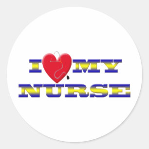 STICKER ROND J'ADORE MON INFIRMIER