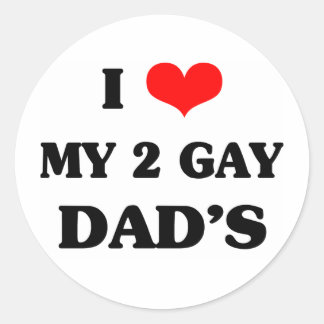 Sticker Rond J'adore mon père gay