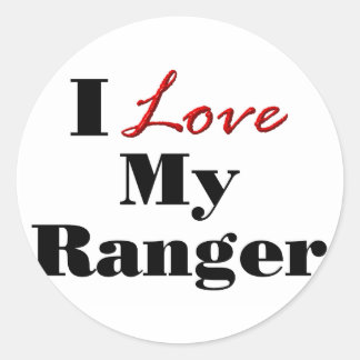 Sticker Rond J'adore mon Ranger