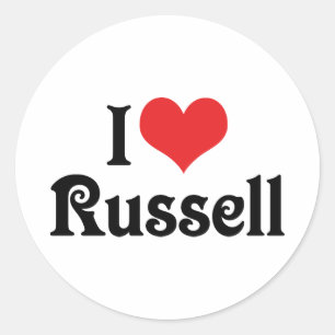 Sticker Rond J'adore Russell