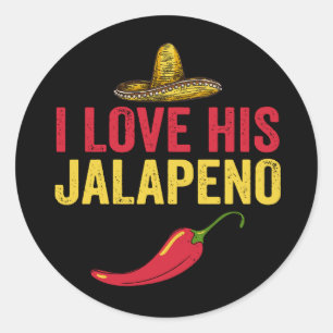 Sticker Rond J'adore son Jalapeno Cinco De Mayo