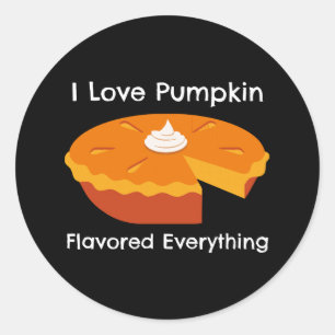 Sticker Rond J'adore tout avec Épice de Citrouille
